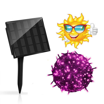 Outdoor Pink Solar  400 LED Christmas String Lights Waterproof 40M Length