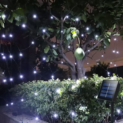 Remote 200 LED Solar Icicle Lights 5V Cold White Cascading Icicle Christmas Lights